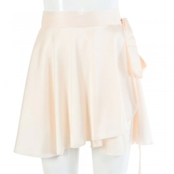 Casual Satin Two Piece Dress Set For Women White O-neck Button Top Bandage Mini Pencil Skirts